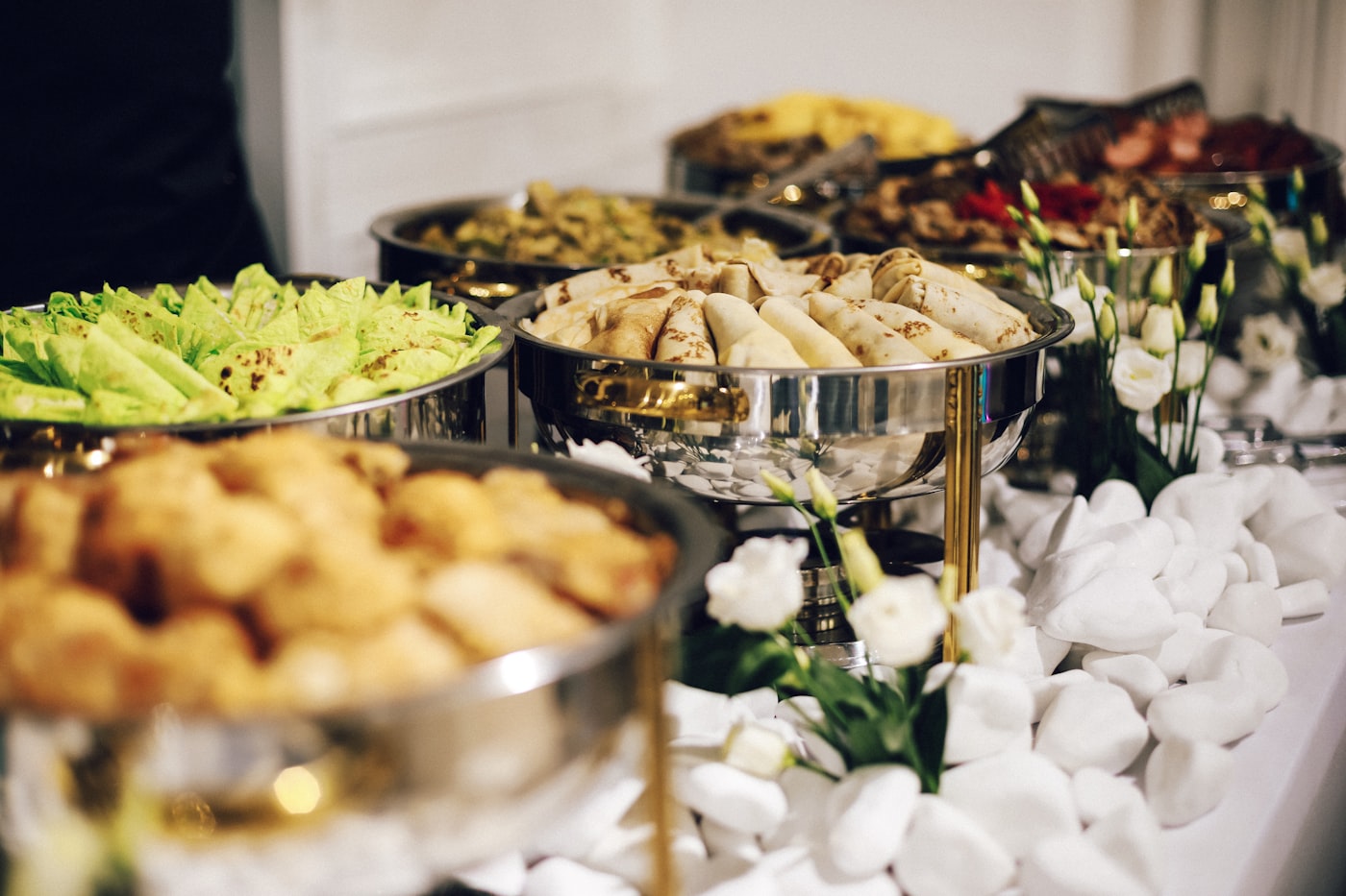Catering setup at a corporate event
